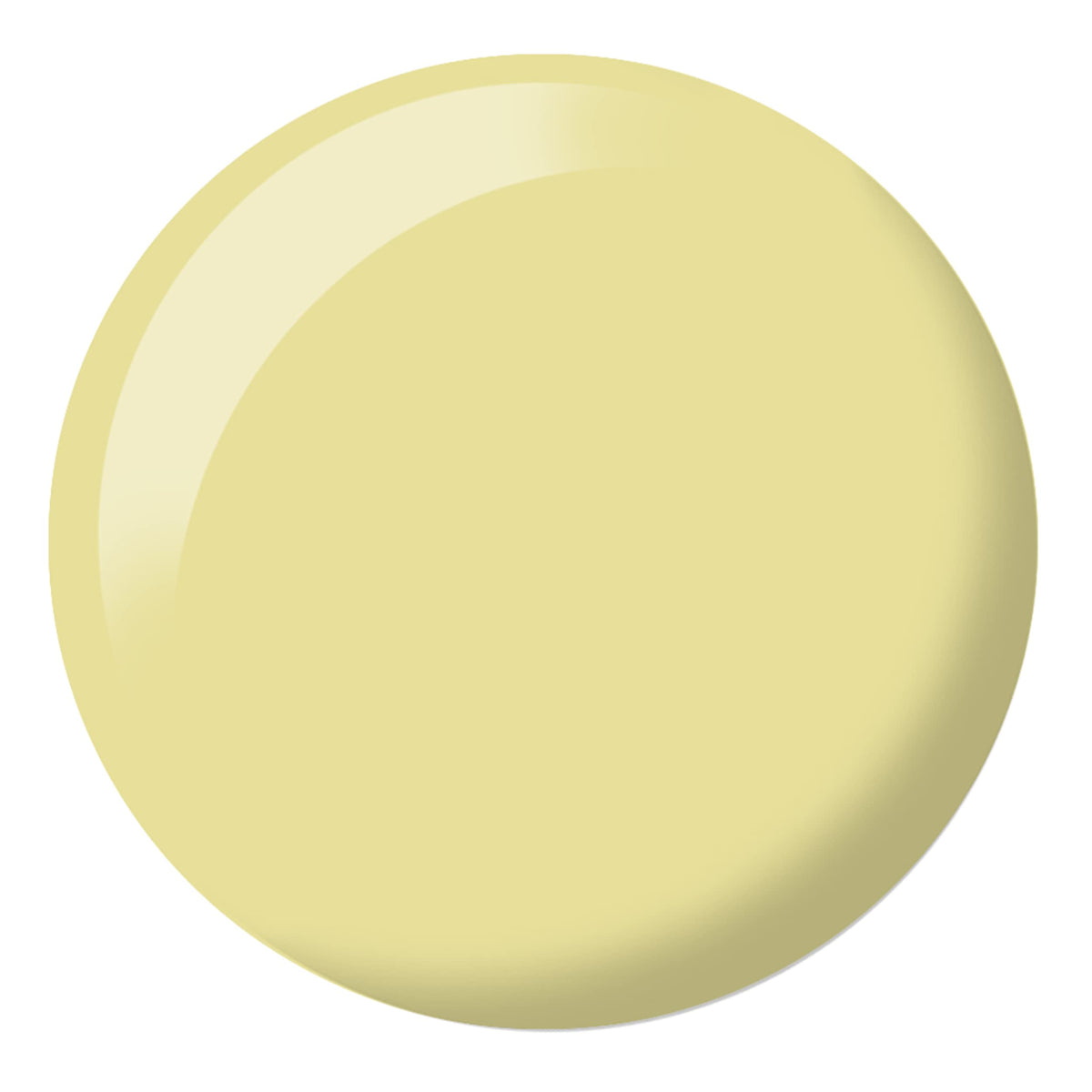 DAISY DND swatch on nail wheel displaying 290 U Shine yellow, true-to-shade benefit
