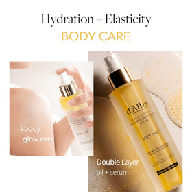 d'alba Piedmont close-up of bi-phase texture demonstrating oil and serum layers for balanced hydration