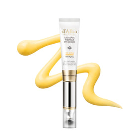 d'alba Piedmont front jar view showing compact eye cream for travel convenience