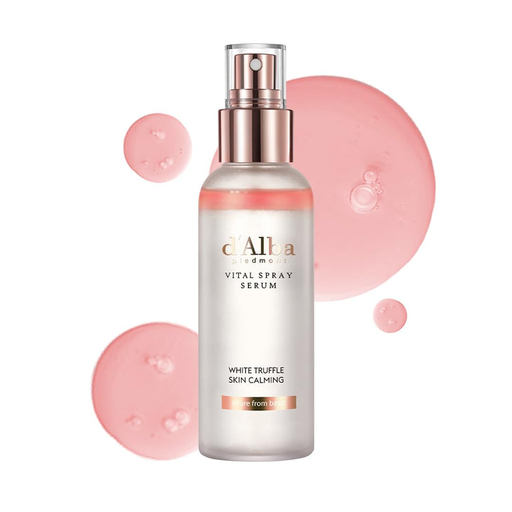 d'alba Piedmont bottle front view showing product and calm glow benefit