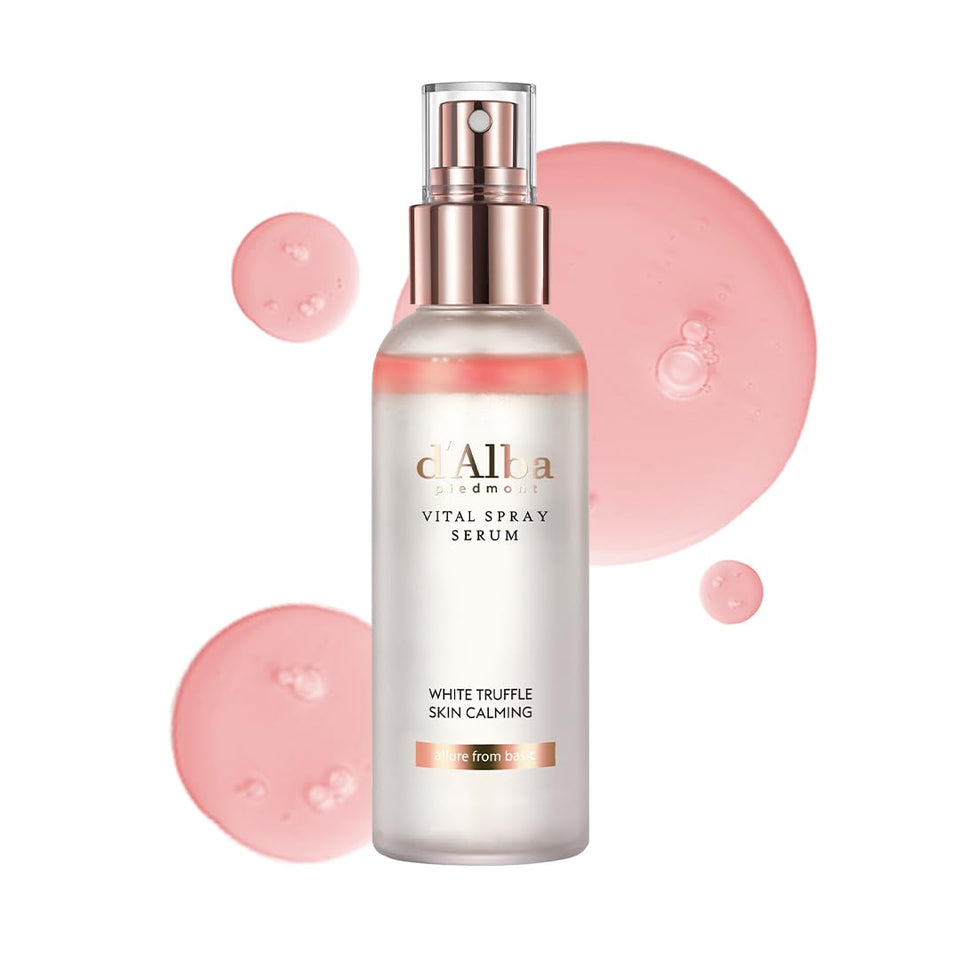 d'alba Piedmont bottle front view showing product and calm glow benefit