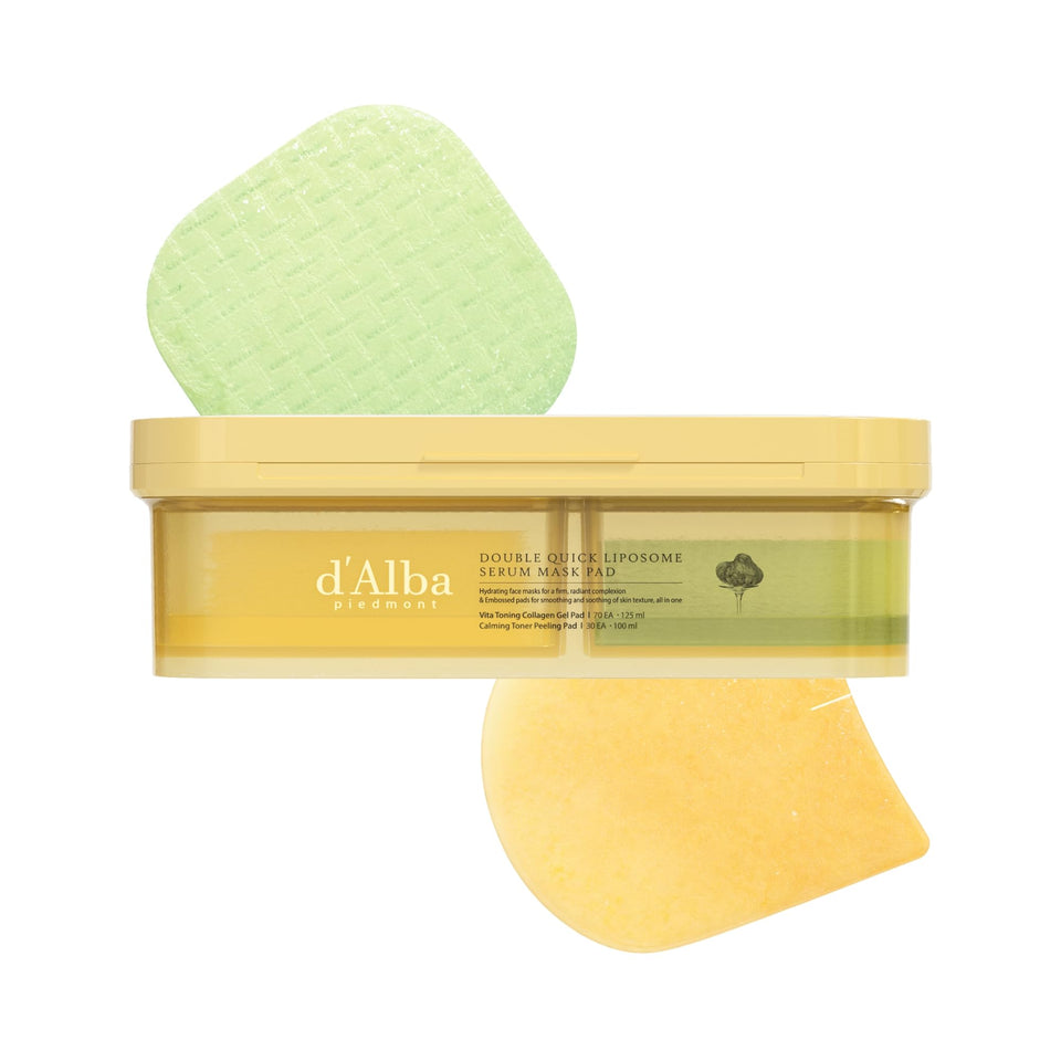 d'alba Piedmont front packaging showing both pad containers and labels for quick identification and convenience
