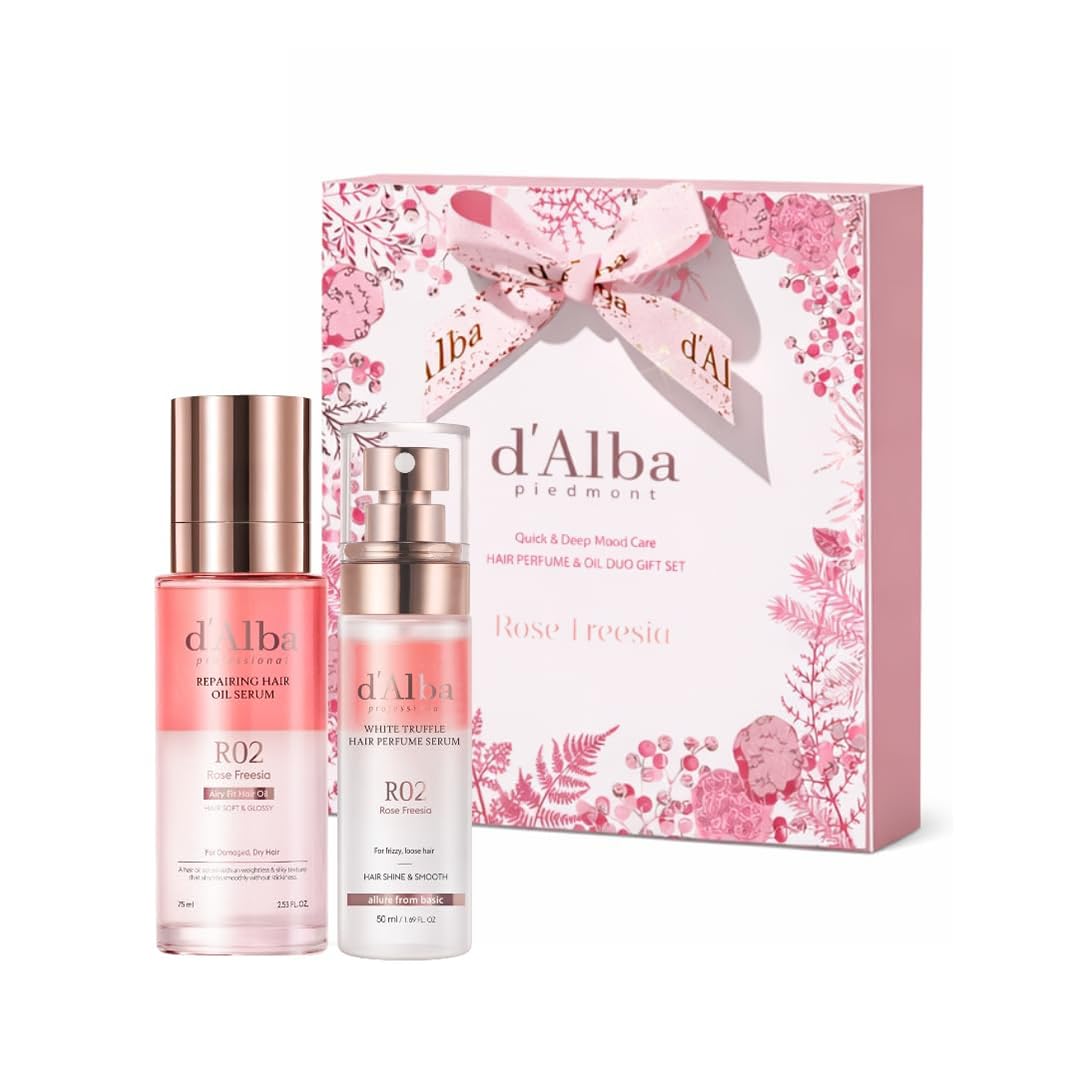 d'alba Piedmont front packaging showing holiday set, elegant gifting presentation