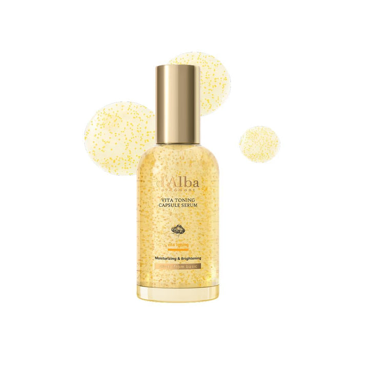 d'alba Piedmont front packaging showing bottle and capsule design for visible freshness