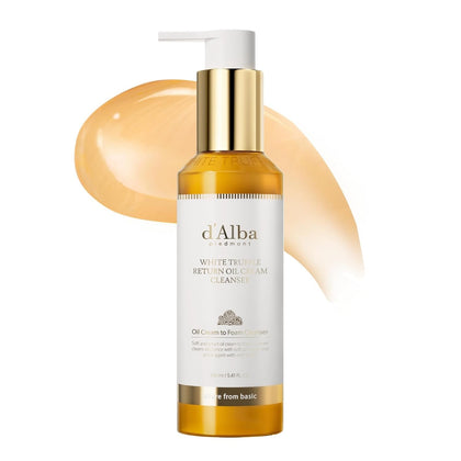 d'alba Piedmont front packaging showing bottle and label, highlights elegant branding and product benefits