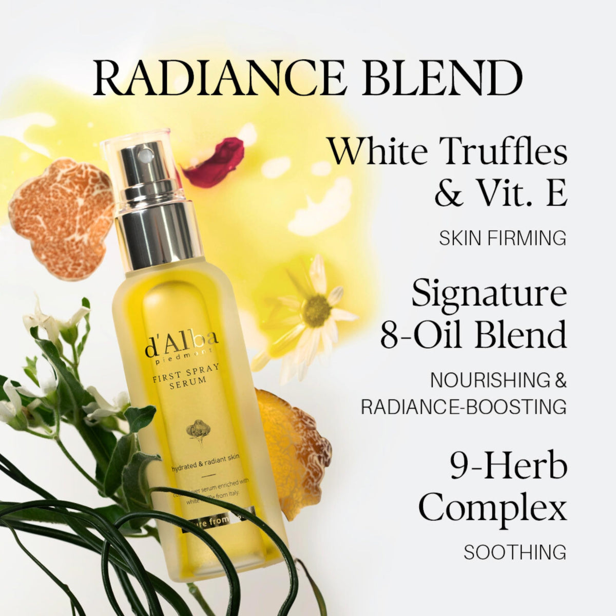 d'alba Piedmont with white truffle visual, emphasizes natural antioxidant source
