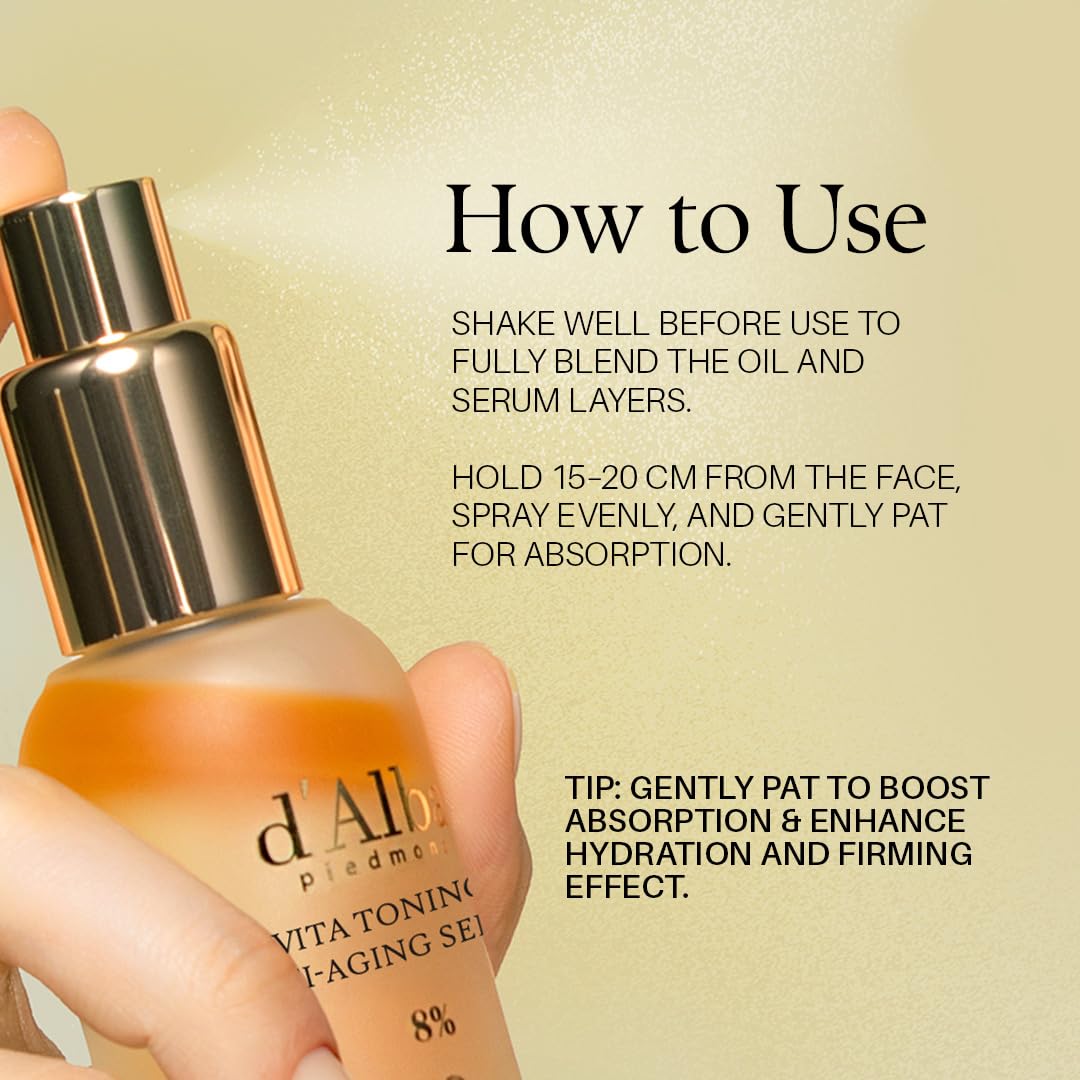 d'alba Piedmont label detail displaying Truvita blend and active ingredient clarity