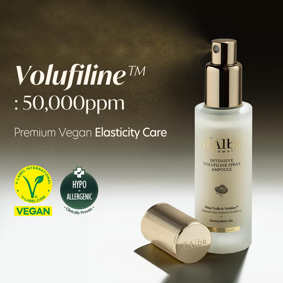d'alba Piedmont fine milky mist spraying to hydrate and refresh skin quickly