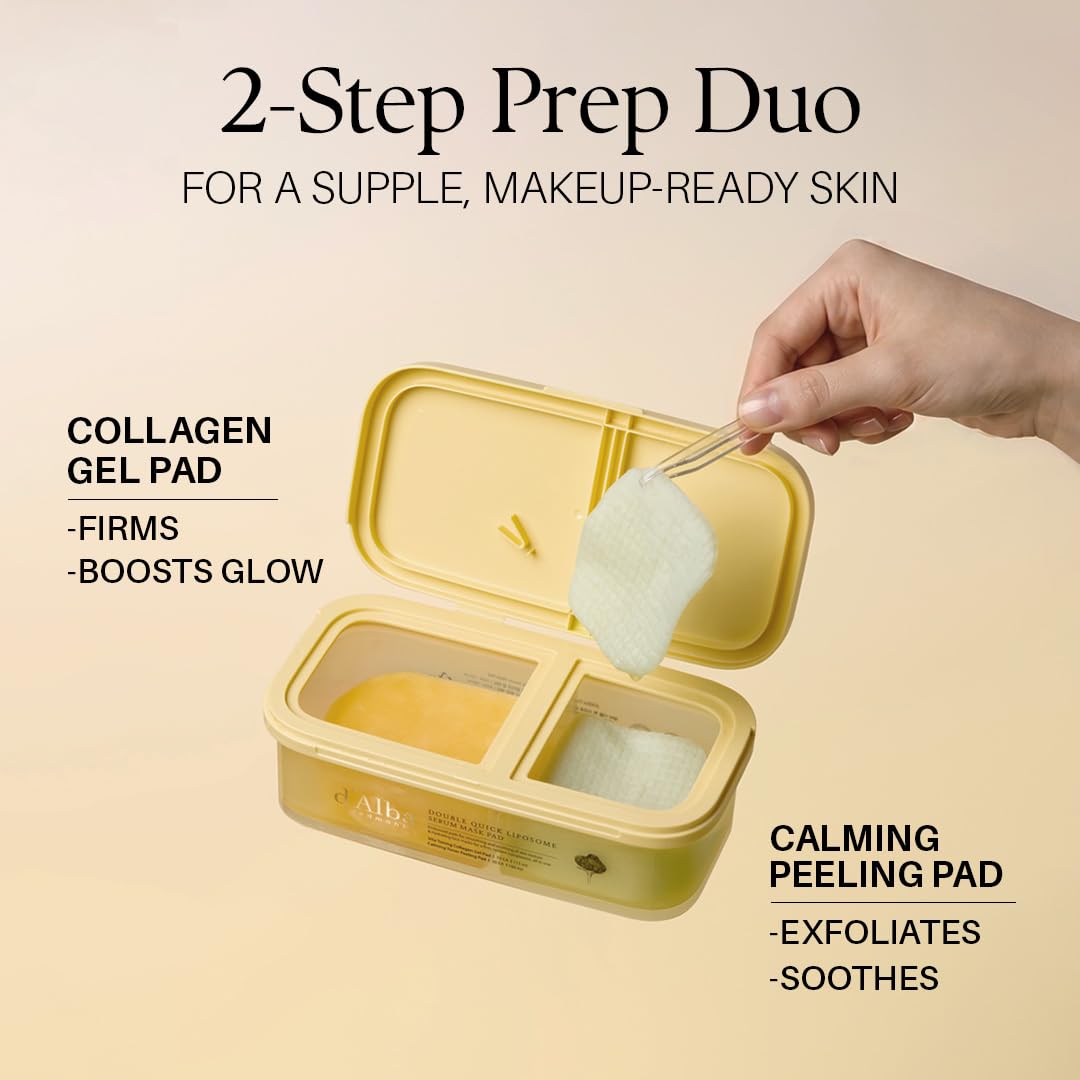 d'alba Piedmont close-up of peeling pad fibers highlighting gentle texture for exfoliation and calming