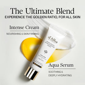 d'alba Piedmont serum droplet on skin showing rapid absorption and hydration benefit