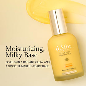 d'alba Piedmont pump dispensing lotion for controlled, hygienic application