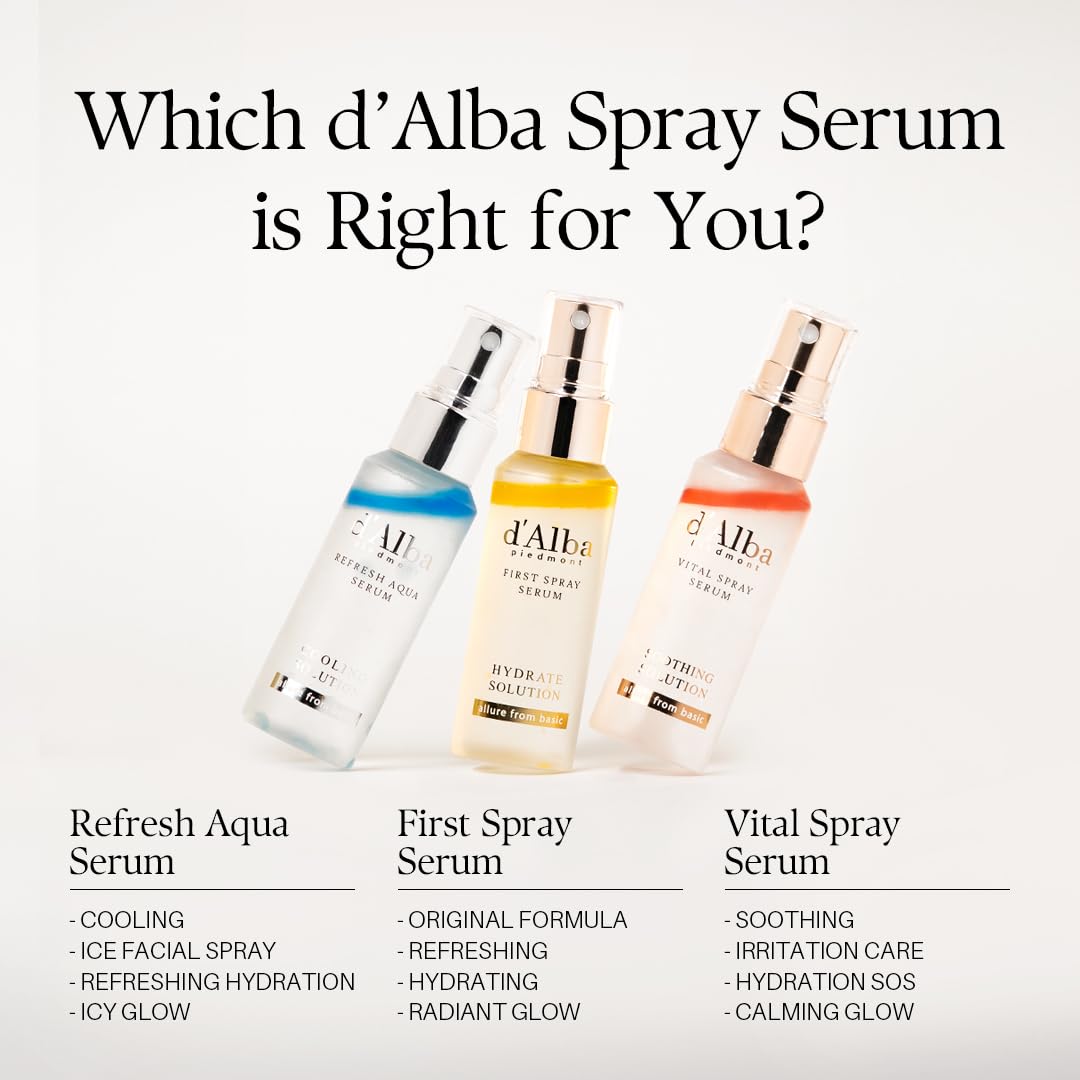 d'alba Piedmont serum texture on hand highlighting hydrating, non-greasy finish