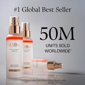 d'alba Piedmont mist spraying onto face providing instant hydration benefit