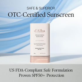 d'alba Piedmont sun stick open with twist applicator for hygienic hands-free use