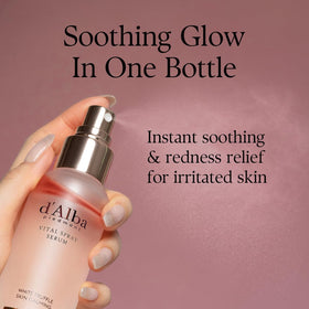 d'alba Piedmont serum texture on hand demonstrating lightweight absorbency benefit