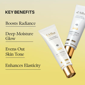 d'alba Piedmont cream applied on hand showing smooth fast absorption