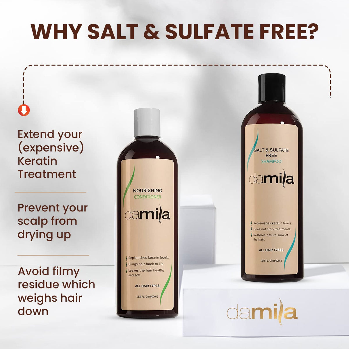 damila label ingredients view with botanical list, shows safe formulation