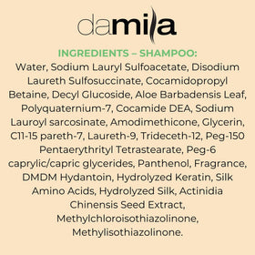 damila products styled on bathroom shelf, presents salon-quality routine
