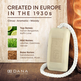 Dana soap producing creamy lather showing thorough cleansing benefit