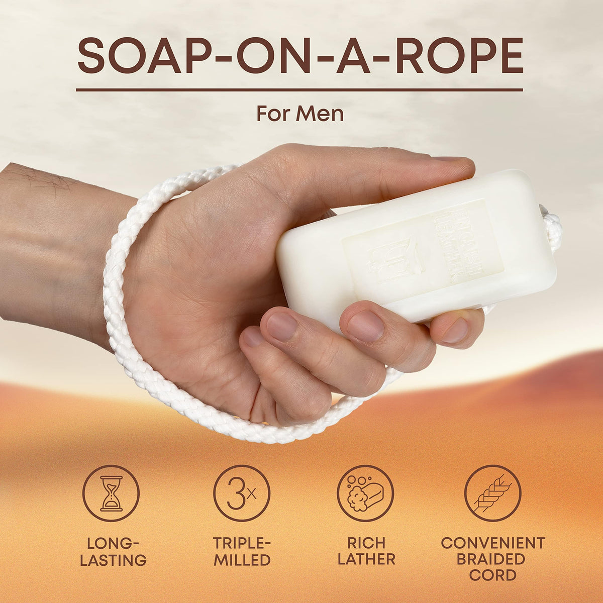 Dana soap texture close-up showing triple-milled dense lather benefit
