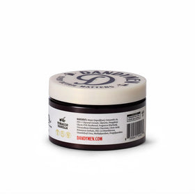 DandyMen pomade on bathroom vanity illustrating daily grooming routine