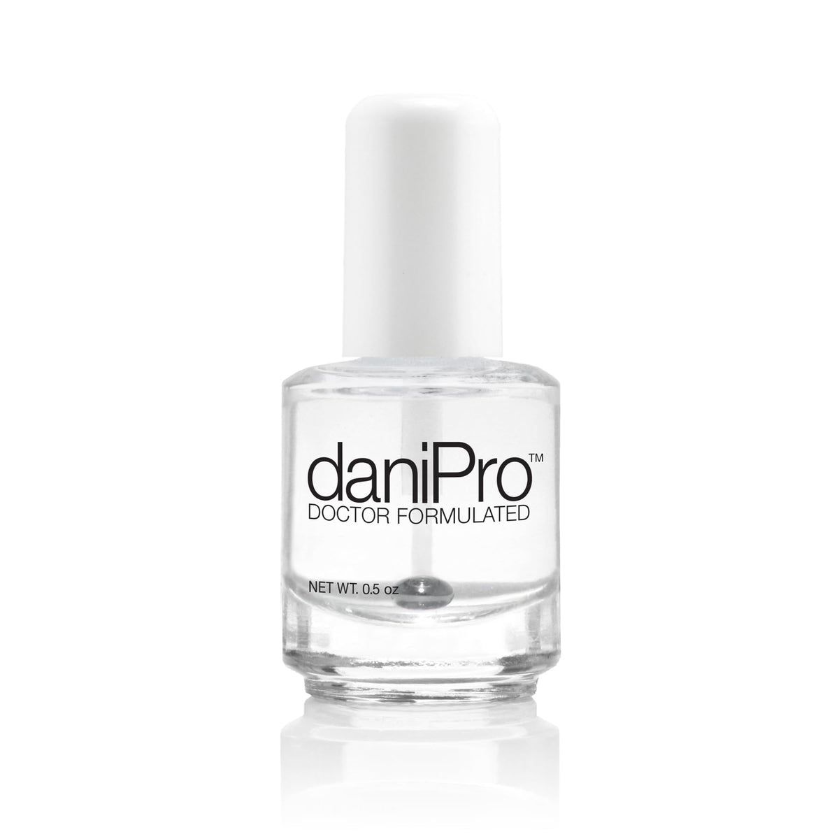 daniPro front bottle showing clean label and quick-dry benefit