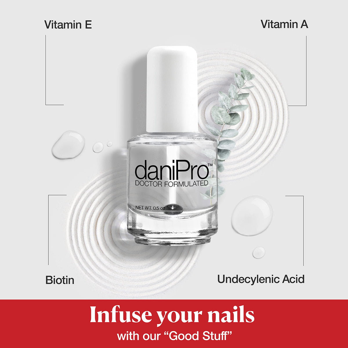 daniPro clear coat on nail close-up showing strengthened surface