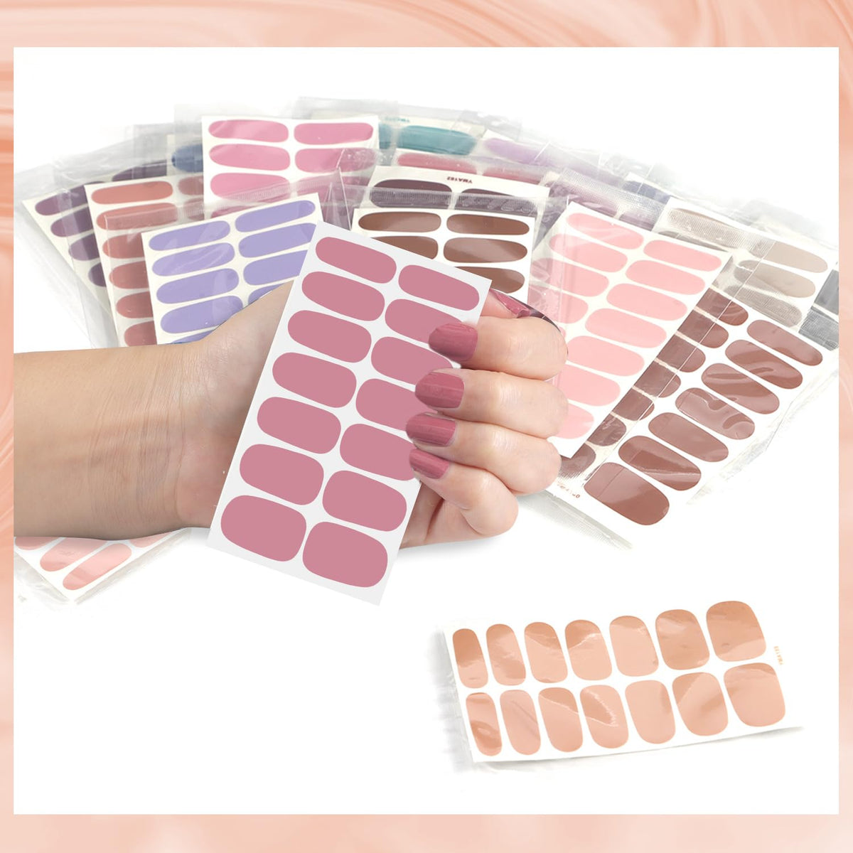 DANNEASY kit in use with cuticle stick placing strip for precise application benefit