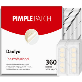 Daolyo front packaging showing 360-count acne patch kit and compact design