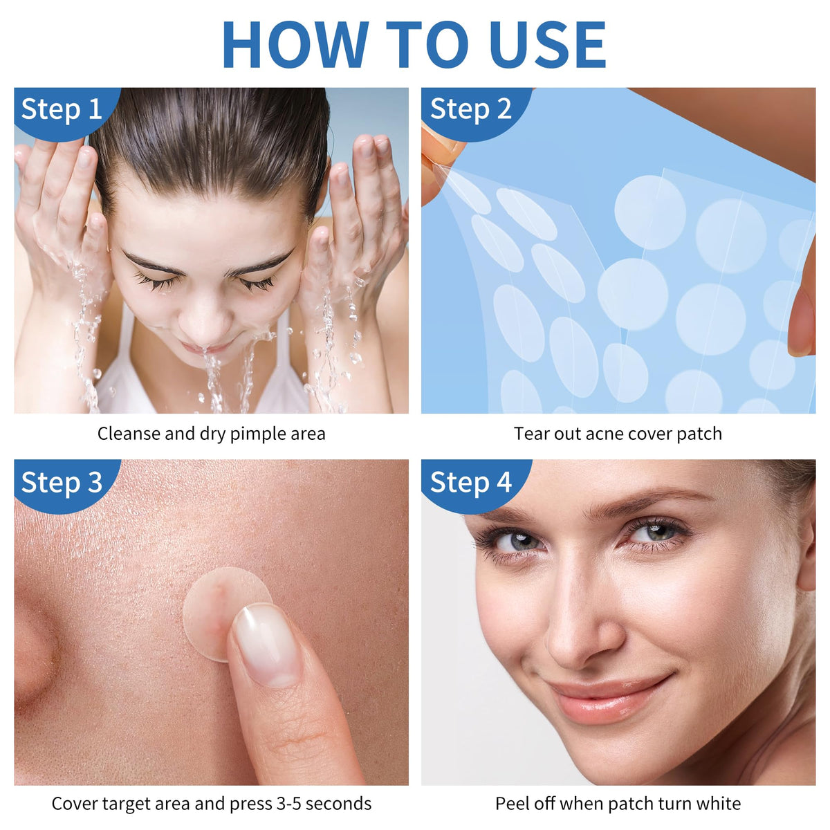 Daolyo patch on face in mirror for invisible daytime coverage