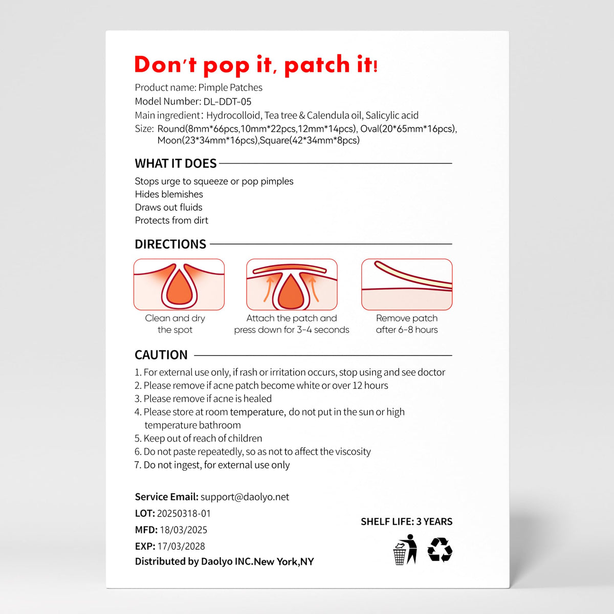 Daolyo pack contents laid out displaying selection and quantity