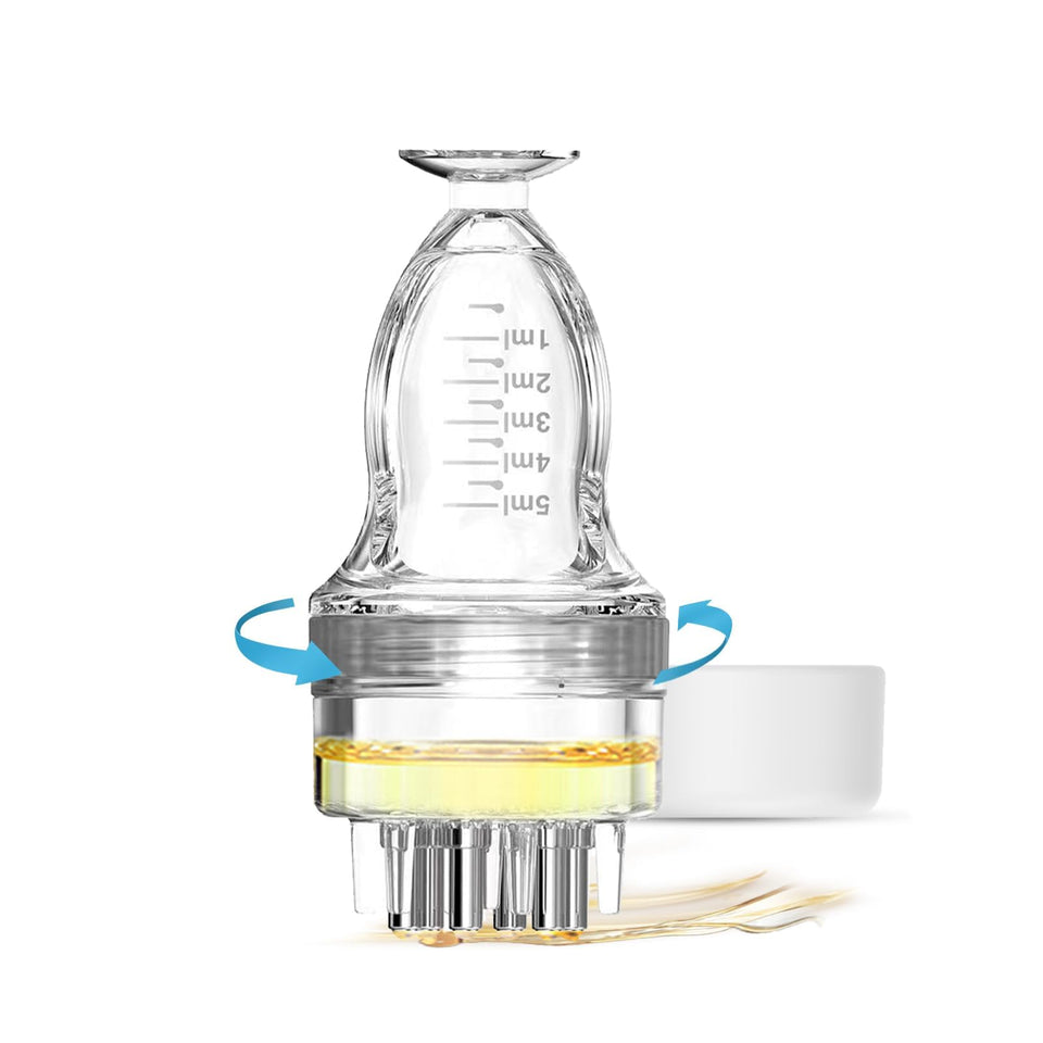 DAPENG applicator front view showing compact bottle and cap for neat application