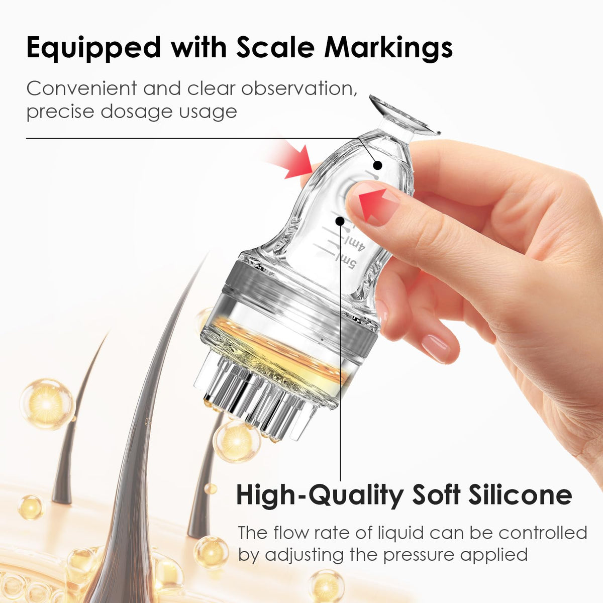 DAPENG transparent bottle with volume scale for easy dose tracking
