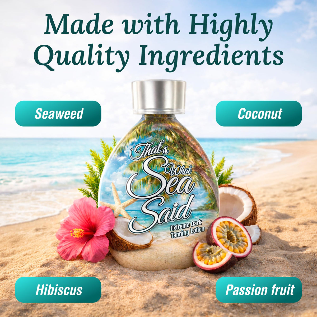 DARK TANS EXCLUSIVE applied to face and neck illustrating lightweight, non-greasy feel