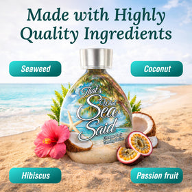 DARK TANS EXCLUSIVE applied to face and neck illustrating lightweight, non-greasy feel