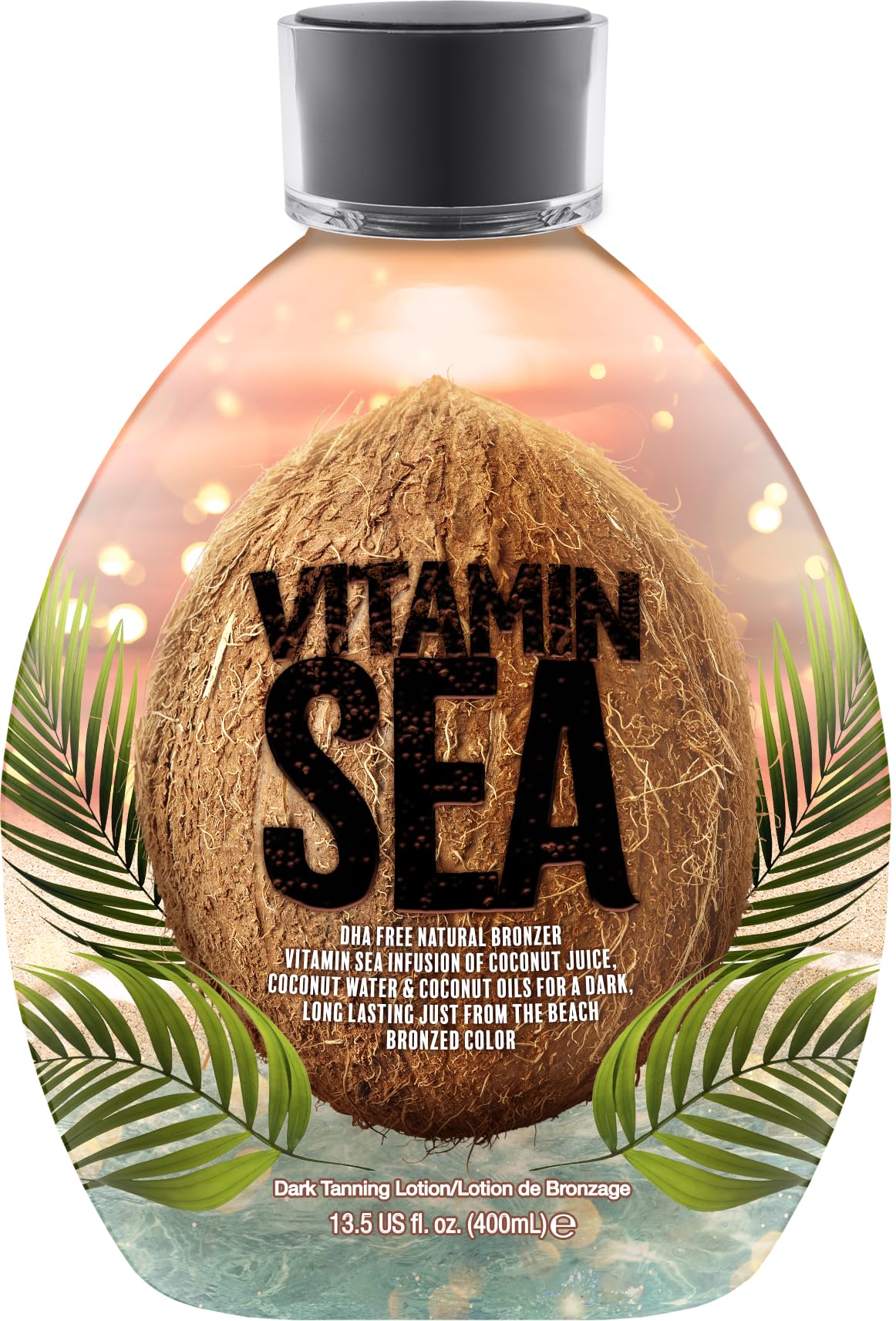 DARK TANS EXCLUSIVE front bottle showing label and 13.5 oz size for clear identification