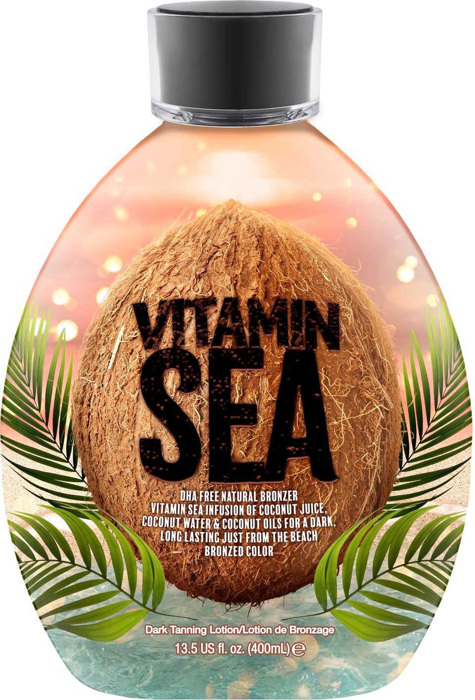 DARK TANS EXCLUSIVE front bottle showing label and 13.5 oz size for clear identification