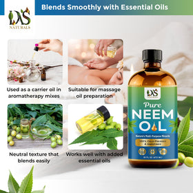 DAS NATURALS hair treatment setup showing diluted oil ready for scalp care