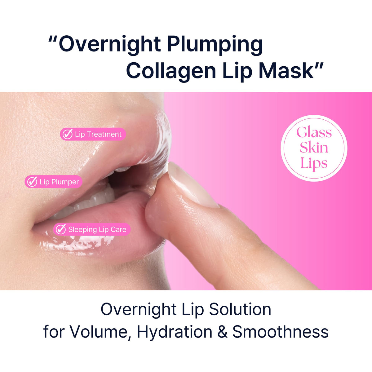 DaseuL’ applying mask to lips before bed, demonstrates ease of overnight use