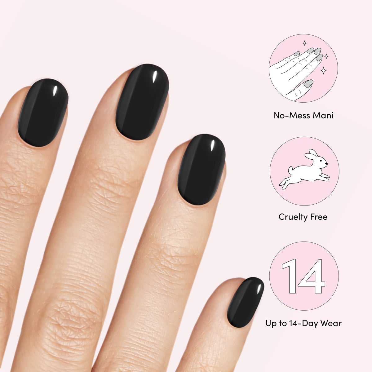 Dashing Diva applying strip to nail demonstrating quick press-and-file benefit