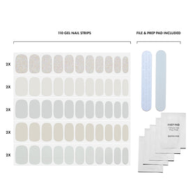 Dashing Diva strips with prep pads and files illustrating quick application process