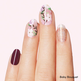 Dashing Diva Baby Bouquet close-up pattern highlighting delicate floral detail