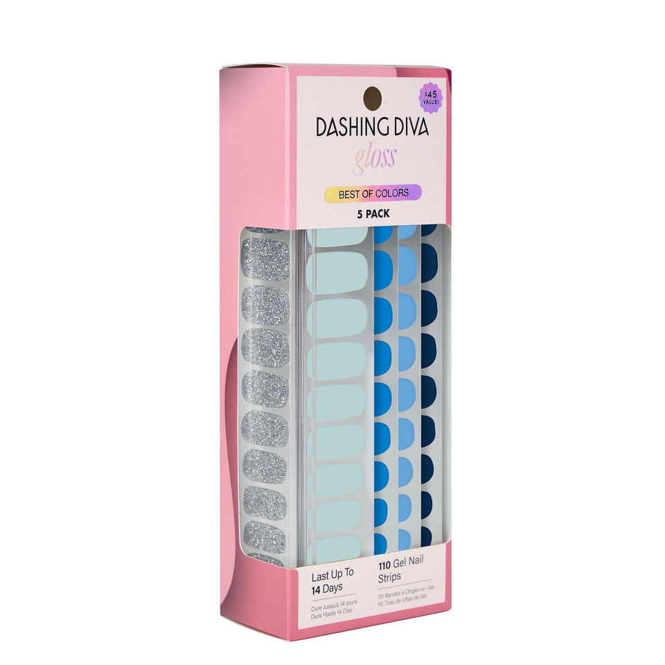 Dashing Diva front packaging showing kit contents and finished look benefit: easy application