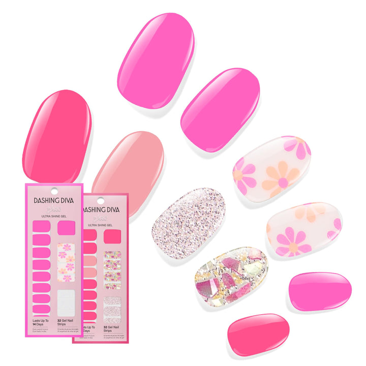 Dashing Diva front packaging showing Bright Pinks bundle benefit of two sets