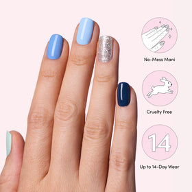 Dashing Diva contents layout with prep pads and files showing full kit convenience