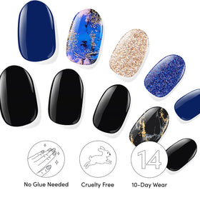 Dashing Diva included nail file and prep pad displayed to show easy preps for longer wear