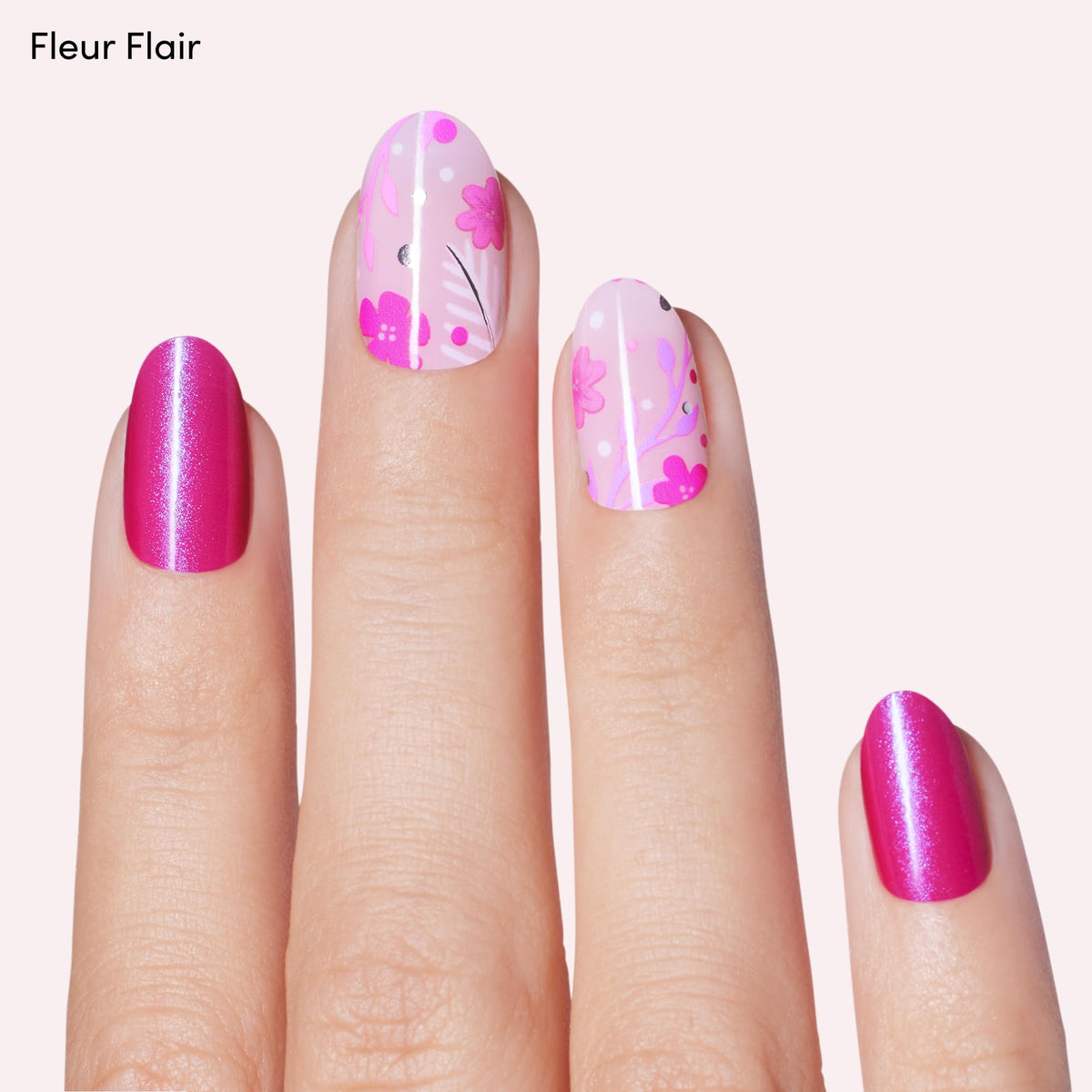 Dashing Diva Fleur Flair full strip layout highlighting pattern variety for custom manis