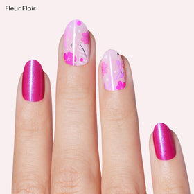 Dashing Diva Fleur Flair full strip layout highlighting pattern variety for custom manis