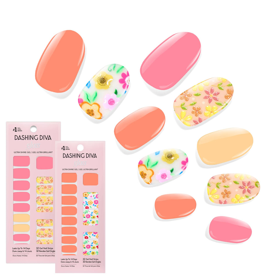 Dashing Diva front packaging showing glossy strips for salon shine