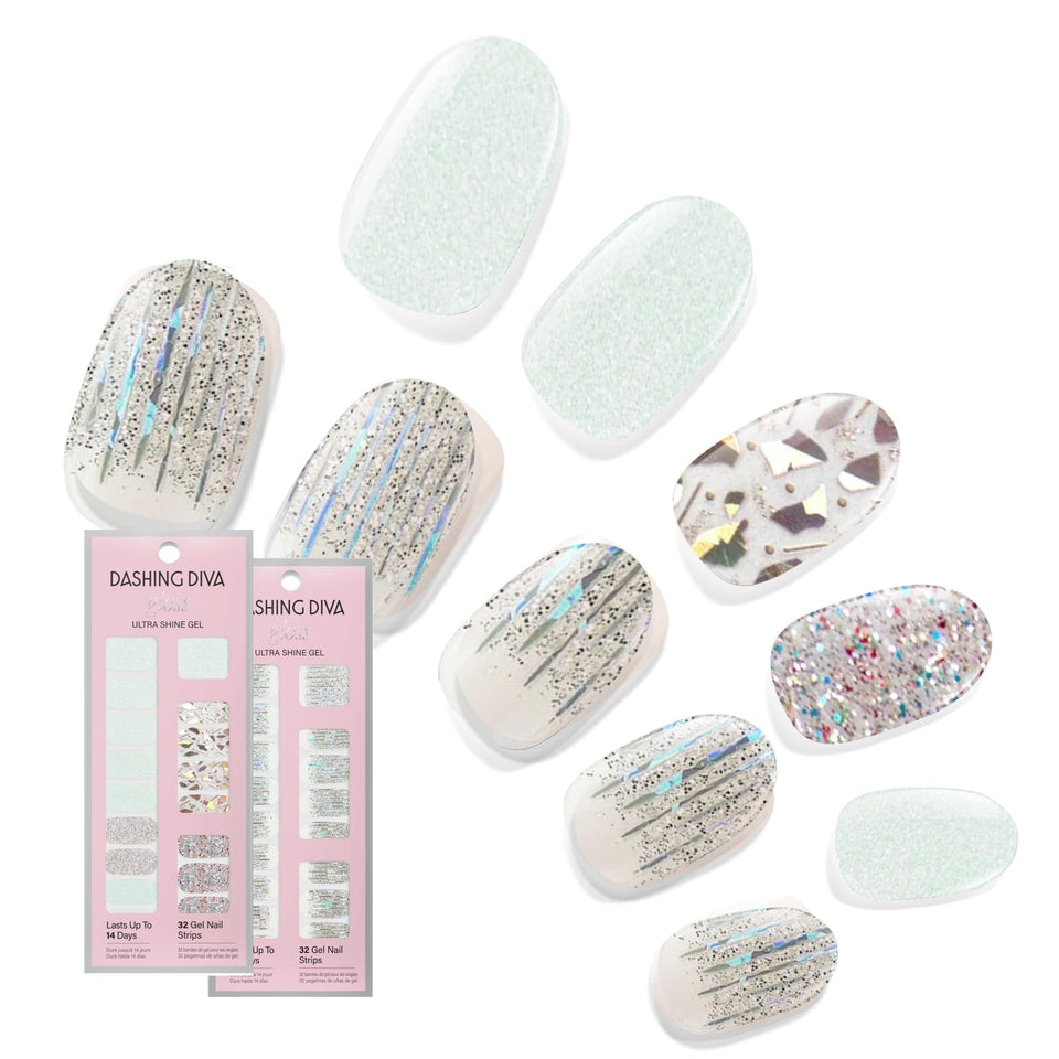 dashing diva front packaging showing both Glam Collection sets and glossy finish benefit